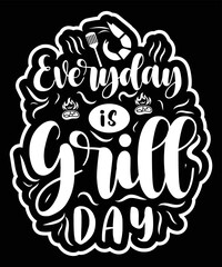 BBQ typography t-shirt design vector download