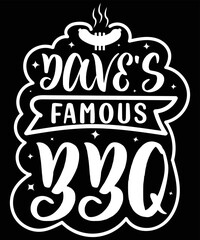 BBQ typography t-shirt design vector download