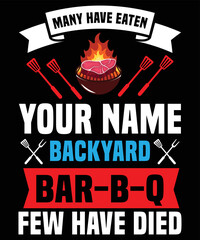 BBQ typography t-shirt design vector download