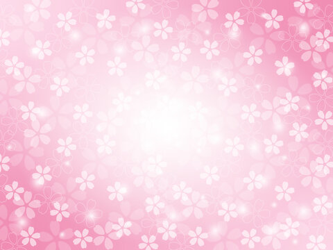 桜のピンクの背景、キラキラに輝くバック
