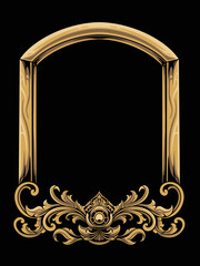 classic frame vector design for elements, editable color