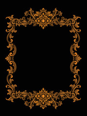 classic frame vector design for elements, editable color