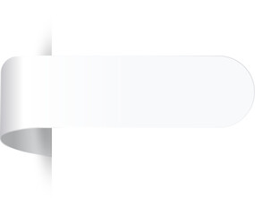 Obraz premium White paper tag label ripped torn cut edges isolated background