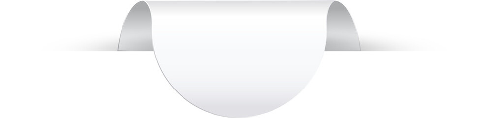 White paper tag label ripped torn cut edges isolated background