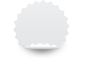 White paper tag label isolated background