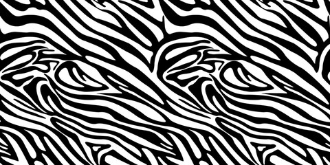 Fototapeta na wymiar Zebra Print pattern seamless design on black and white pattern