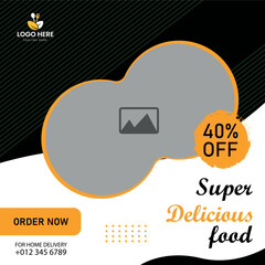 Food Social Media Post Template Design