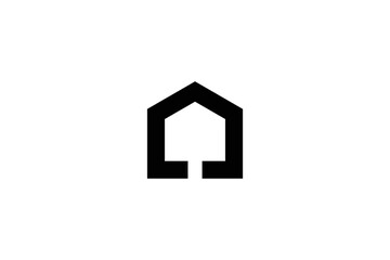 Minimal Awesome Trendy Professional Letter L Home Logo Design Template On White Background