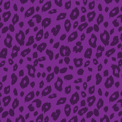 Purple Leopard Animal Skin Seamless Allover Pattern Design Artwork 
