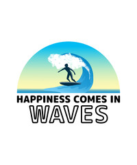 Surfing lover theme, slogan graphics, and illustrations with patches for t-shirts and other uses.