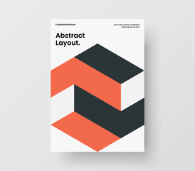 Abstract banner design vector illustration. Amazing geometric tiles magazine cover template.