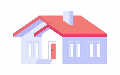 New family cottage for sell, Real Estate Property House Loan, Rent and Mortgage Concept. 