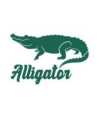 Fanny alligator lover theme, slogan graphics, and illustrations with patches for t-shirts and other uses.