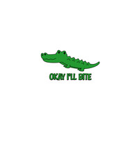 Fanny alligator lover theme, slogan graphics, and illustrations with patches for t-shirts and other uses.