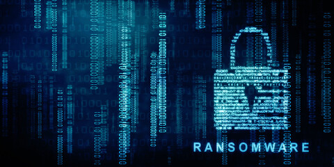 2d illustration Safety concept: Closed Padlock on digital background