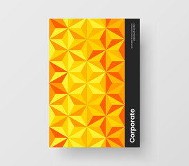 Abstract brochure A4 design vector illustration. Original geometric shapes pamphlet layout.