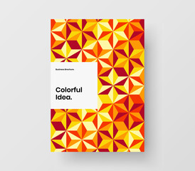 Fresh leaflet vector design illustration. Clean geometric shapes corporate identity concept.