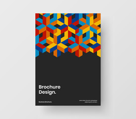 Creative geometric pattern poster illustration. Original cover A4 vector design template.