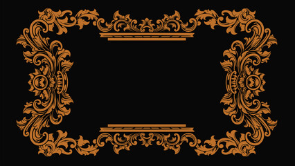 beautiful classic style wedding invitation vector design, editable color