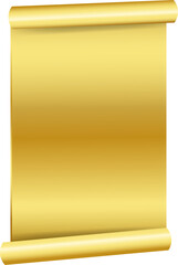 Gold ribbon banner tag label design, isolated background