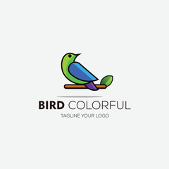 bird color logo vector design illustration