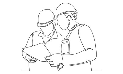 continuous line of construction manager brief to builder coordinator