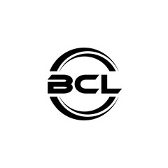 BCL letter logo design with white background in illustrator, cube logo, vector logo, modern alphabet font overlap style. calligraphy designs for logo, Poster, Invitation, etc.