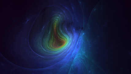3D rendering abstract colorful fractal light background