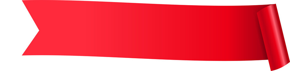 Red paper tag label isolated background