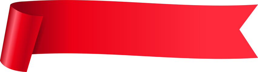 Red paper tag label isolated background