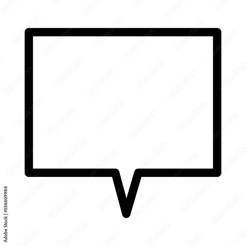 Poster simple rectangle bubble speech