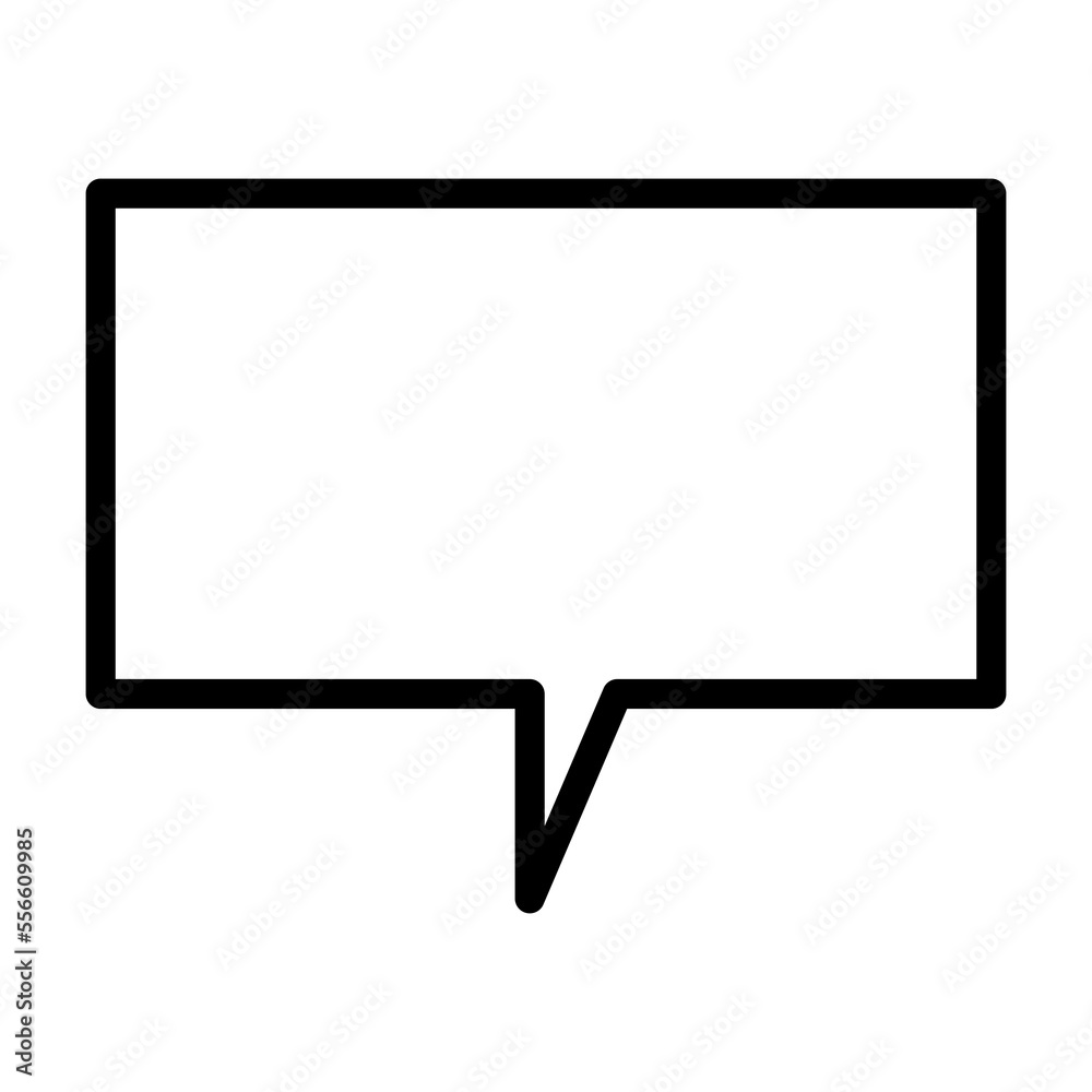 Poster simple rectangle bubble speech