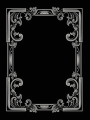 classic style luxury engraved frame vector design for elements, editable color