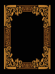classic style luxury engraved frame vector design for elements, editable color