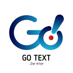 Go logo template with slogan space. Go text design. Eps10 vector illustration.