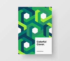 Trendy corporate cover A4 vector design concept. Unique geometric shapes placard template.