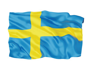 3d Sweden flag national sign symbol