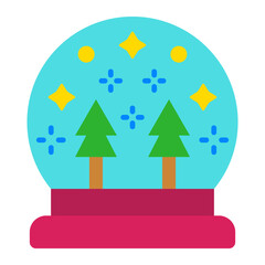 Fototapeta premium Crystal Ball Flat Icon