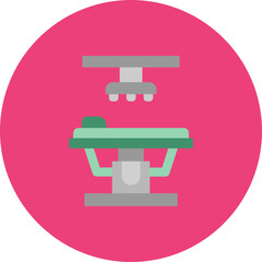 Operating Room Multicolor Circle Flat Icon