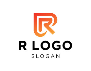 Obraz premium Logo about R Letter on a white background. created using the CorelDraw application.