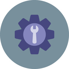 Utilities Multicolor Circle Flat Icon