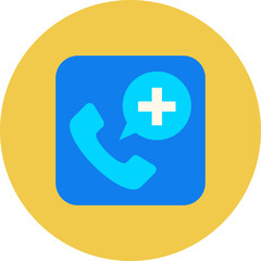 Obraz premium Call Log Multicolor Circle Flat Icon