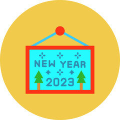 Picture Multicolor Circle Flat Icon