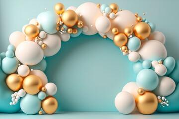 Balloon Frame arch for  birthday, baby shower party celebration, holiday.