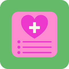 Obraz premium Daily Health App Multicolor Round Corner Flat Icon