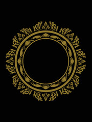 classic style engraved ornament pattern vector design for elements, editable color
