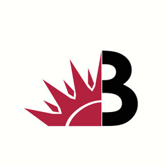 logo letter b with icon sun vector design  © trio