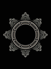 classic style engraved ornament pattern vector design for elements, editable color