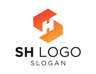Logo about SH Letter on a white background. created using the CorelDraw application.