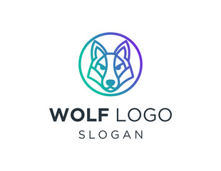 Logo about Wolf on a white background. created using the CorelDraw application.